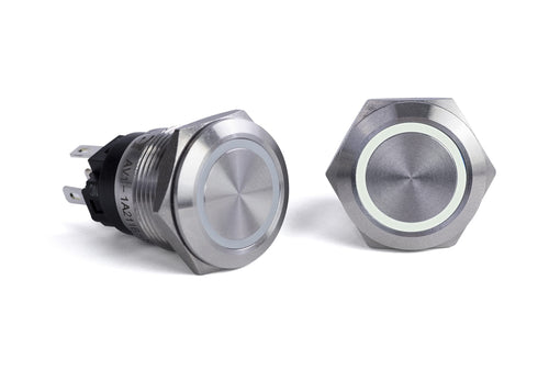 Push Button Switch, Sierra AV10030W, White Halo