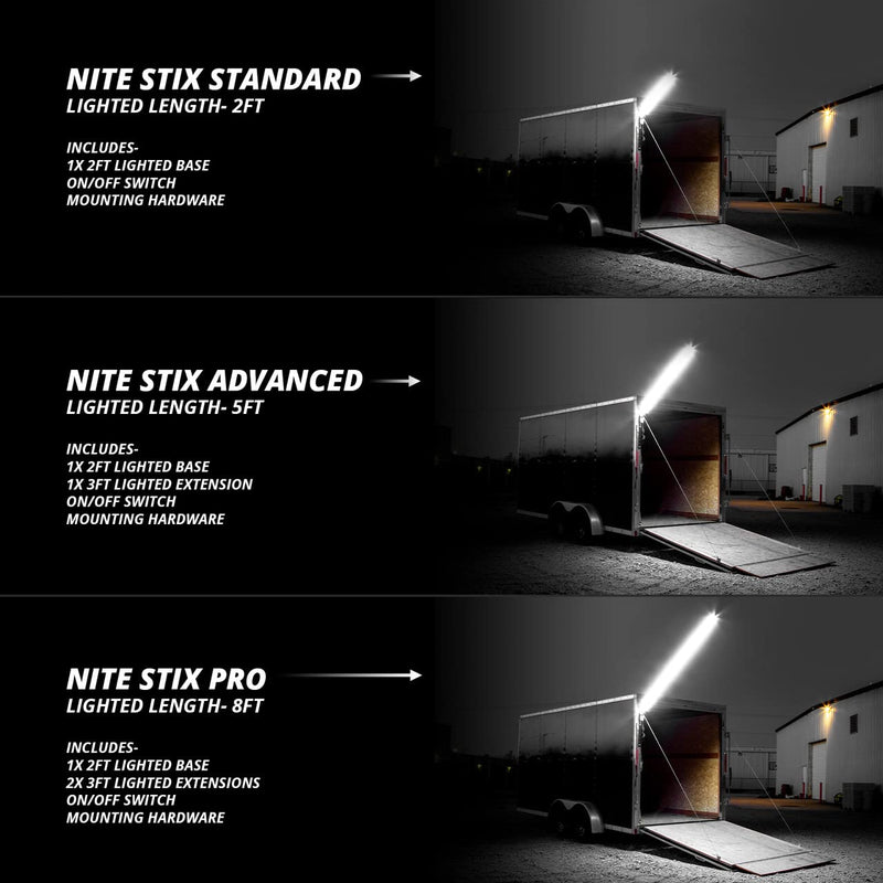 5ft XKGLOW NiteStix Foldable Overhead LED Work Light for Race Trailer Garage Work Truck Shop Lighting