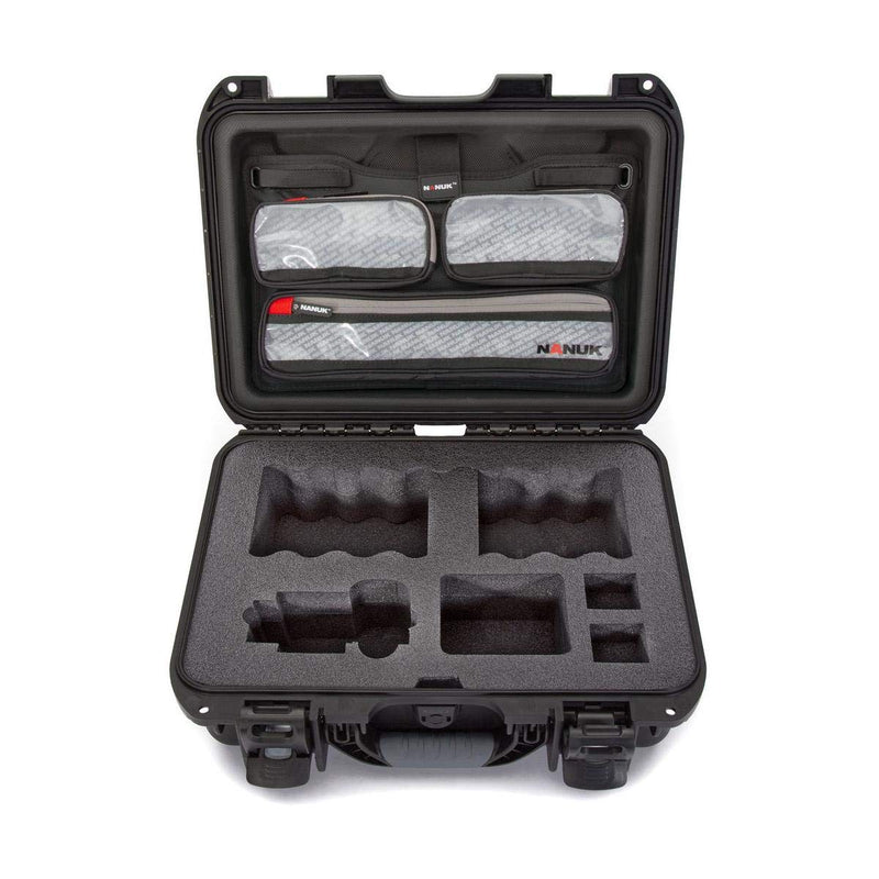 Waterproof Nanuk 920 Hard Case with Lid Organizer for Sony a7R Size Camera - Black