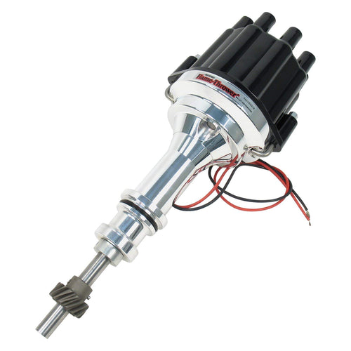 Pertronix Flame-Thrower D231800 Plug and Play Black Cap Marine Billet Electronic Distributor with Ignitor II Technology for Ford 351W