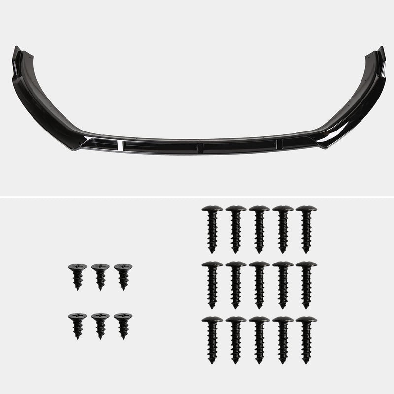Glossy Black Spec-D Tuning Front Bumper Lip Spoiler Splitter Compatible with 2014-2017 Volkswagen Golf MK7