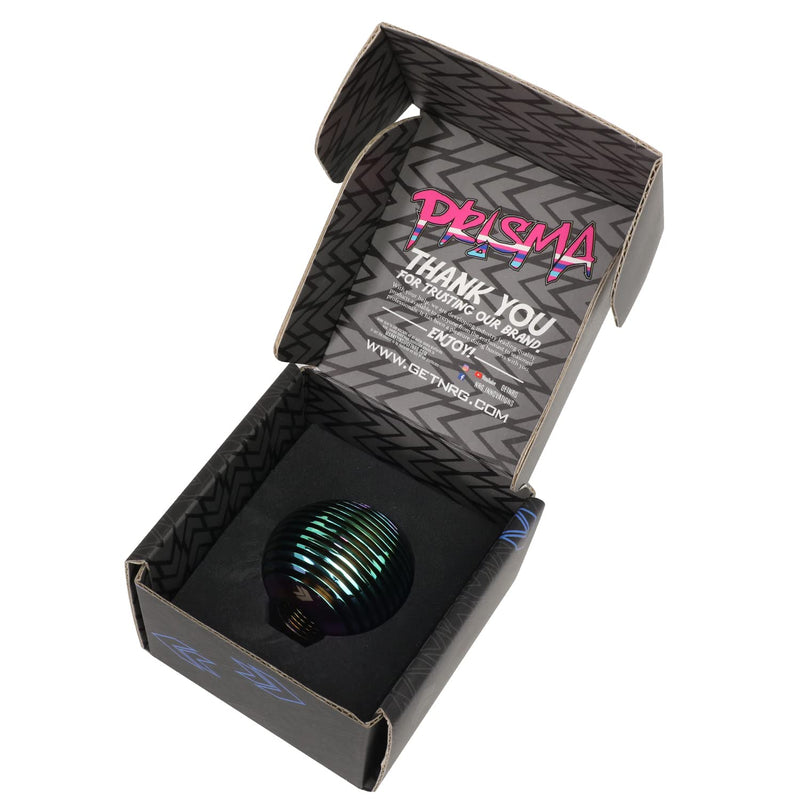 NRG Innovations Universal Aluminum SK-703MC Shift Knob with Thread Adapters, Heat Sink Style Round Ball Shape, Neo Chrome
