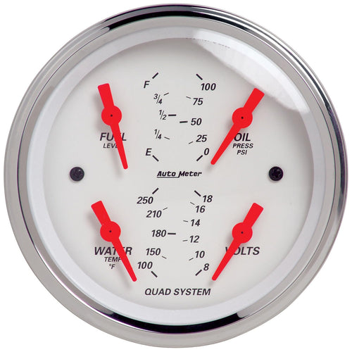 Quad Gauge Auto Meter 1312 Arctic White