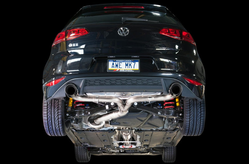 VW MK7 GTI AWE Tuning Touring Edition Exhaust - Diamond Black Tips
