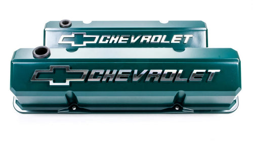 Slant Edge Proform 141-933 Valve Cover for Small Block Chevy, Green