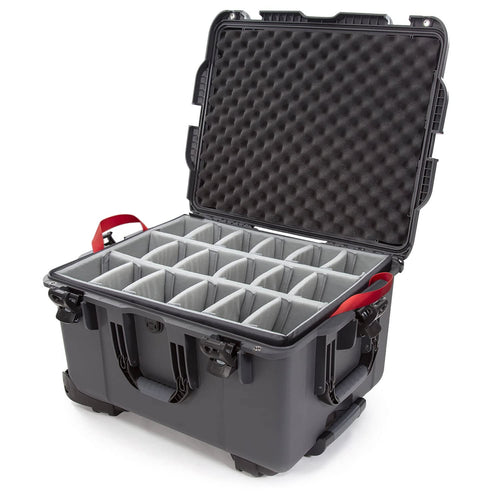 NANUK 960 Wheeled Series Lightweight NK-7 Resin Waterproof Case with Padded Divider, Graphite