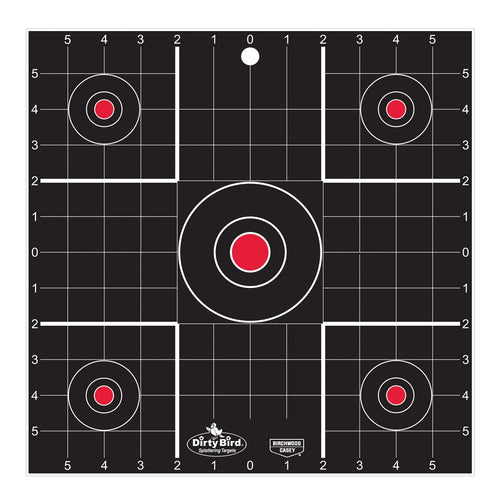 Birchwood Casey 12" unisex adult 100pk Dirty Bird 12 Sight In Target pack, Black, One Size US