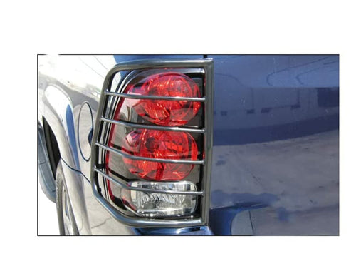 Tail Light Guards Black Horse Compatible with 2002-2009 Chevrolet Trailblazer-7GR15A