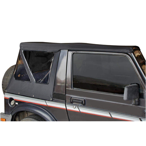Rampage Products Factory Replacement Rampage Soft Top | Vinyl, Black Diamond Color with Zippered Tinted Windows | 98535 | Fits 1986 - 1994 Suzuki Samurai