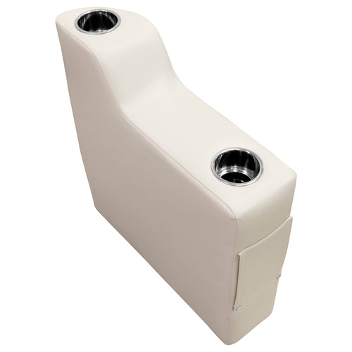 3009-990 Wise Premier Series Pontoon Left Radius Arm Rest, Platinum
