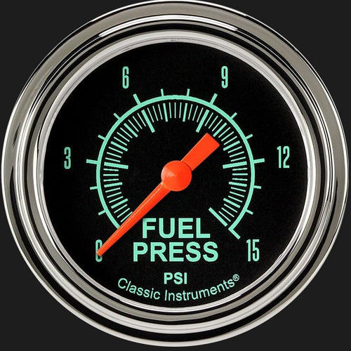 Classic Instruments G/Stock GS345SLF 2 5/8" Fuel Pressure Gauge 15 PSI Electric