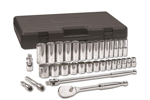 1/2" Drive GEARWRENCH 33 Pc. 6 Pt. Mechanics Tool Set, Standard & Deep, SAE - 80715