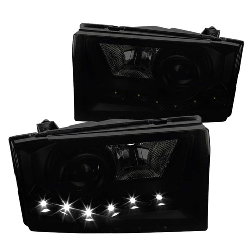 Led Projector Headlights- Chrome SPEC-D TUNING LHP-F25099SM-RS 99-04 Ford F250