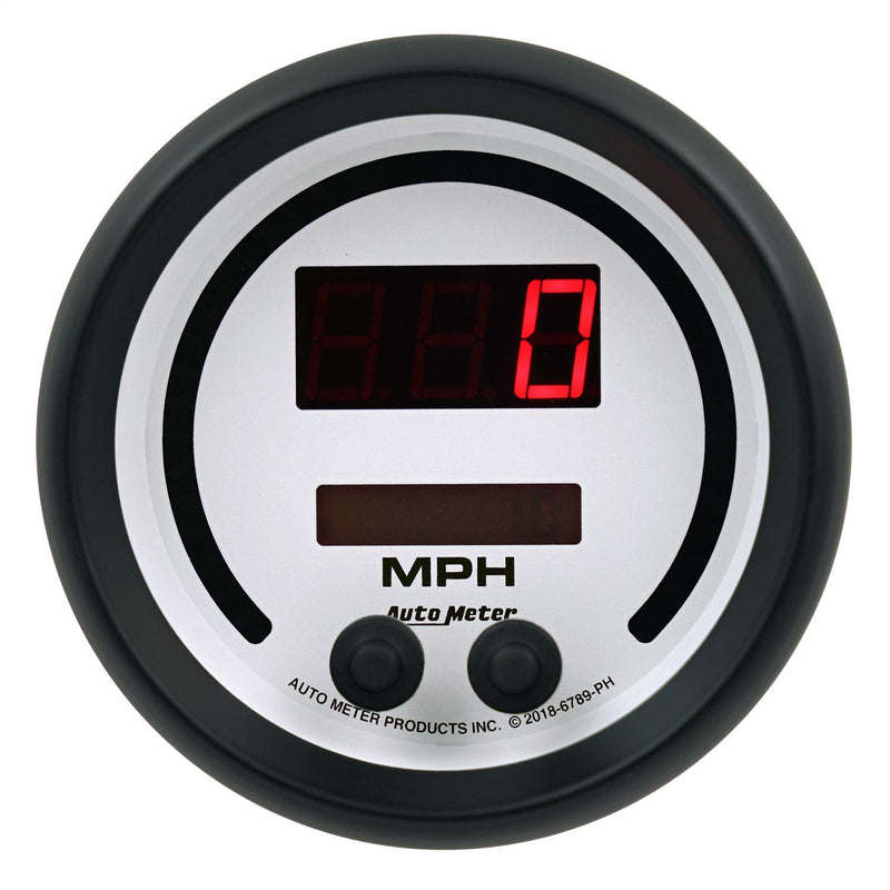 Speedo AutoMeter 6789-PH Gauge, 3 3/8", 260 Mph / 260 Km/H, Elec Program, Phantom Elite Digital