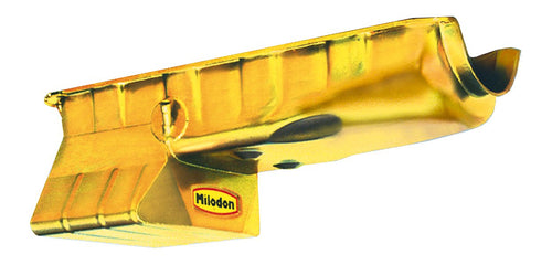 Gold Zinc Plated Milodon 30970 Street and Strip Oil Pan for Big Block Chevy