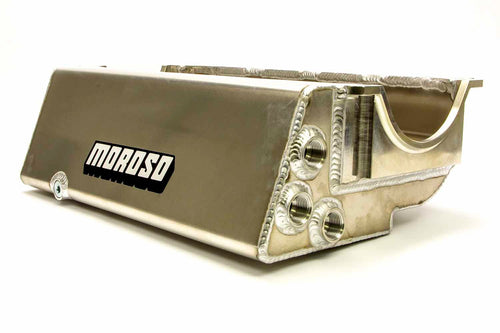 Moroso Dry Sump Oil Pan 21553, 3 Pick Ups, Fits Small Block Chevy Pre-85 Engine Blocks in Sprint Car Chassis