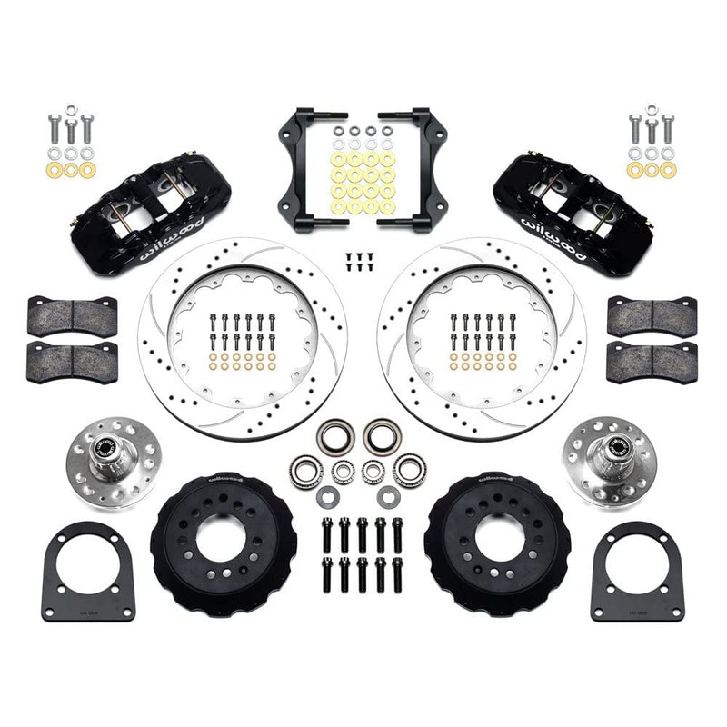 14.00" AERO6 Drill-Zinc Front Hub Kit