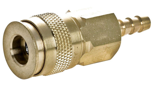 One-Touch Performance Tool M464 Brass Air Hose Fitting for 1/4-Inch ID Hose Barb, Compatible with Milton, Truflate and ARO Type Fittings