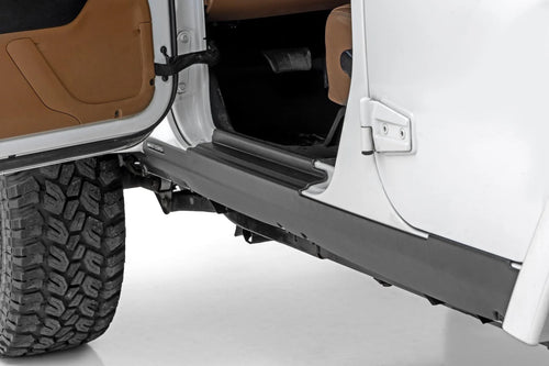Rough Country Sill Plates Rocker for Jeep Wrangler JK/Unlimited (2007-2018) - Trail Cladding Durable Side Protection, Scratch & Impact Resistant, Easy Install