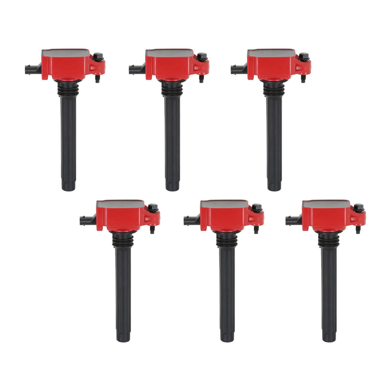 Blaster Series MSD 82736 Ignition Coils, Red, 6-pack