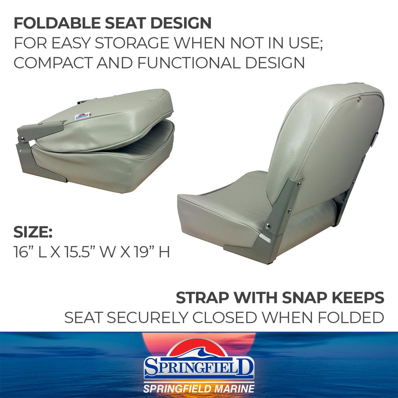 Gray Springfield 1040623 Economy Folding Seat