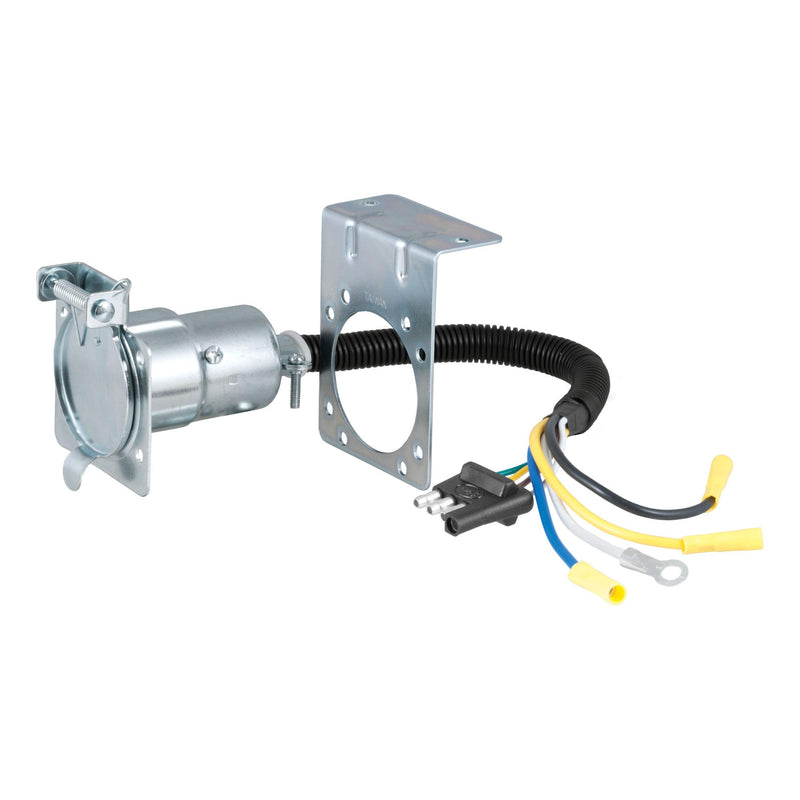 CURT 4-Way Flat Vehicle-Side to 7-Way RV Blade Trailer Wiring Adapter 57185