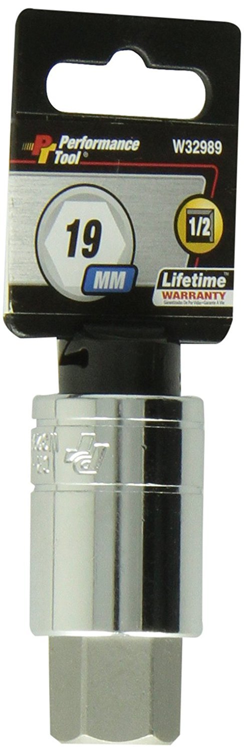 W32989 Performance Tool 1/2 Drive 19mm Hex Bit Socket, 1 Pack