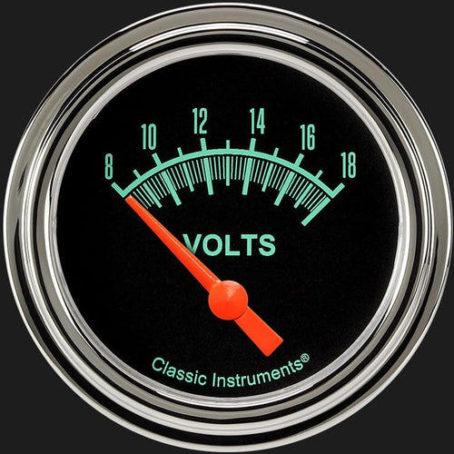 GS230SLF Classic Instruments G/Stock 2 5/8" Volt Gauge Short Sweep