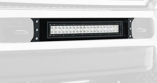 T-Rex Grilles Torch Bumper Grille 2011-2016 Super Duty, Black, 1 Pc, Bolt-On, Chrome Studs with (1) 20" LED - PN #6325461