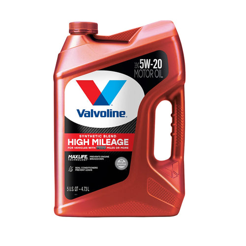 Valvoline with MaxLife Technology High Mileage SAE 5W-20 Synthetic Blend Motor Oil 5 QT