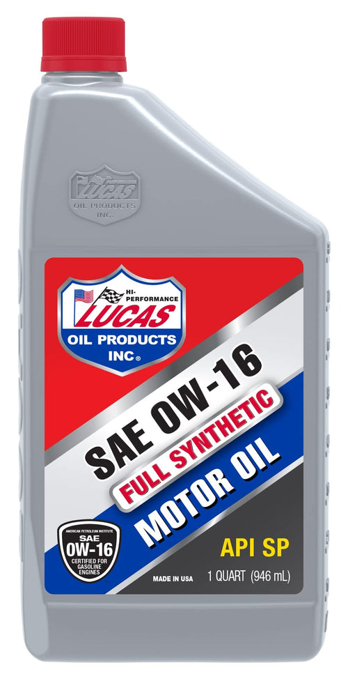 Lucas Oil SAE 0W-16 Synthetic API SP Motor Oil/Quart