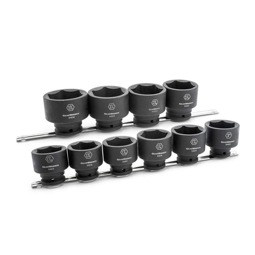 10 Pc. GEARWRENCH 3/4" Drive 6 Pt. Standard Impact Socket Set, SAE - 84998