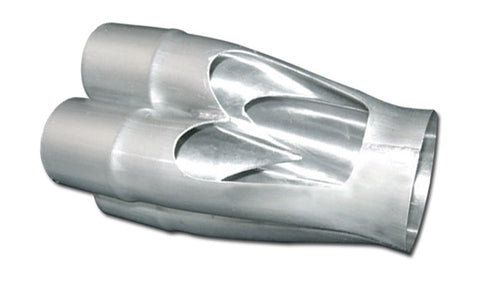 Power Vibrant Performance 10306 Exhaust Collector, Merge, 4-into-1, 1.875 in. Inlet Slipover I.D, 3.00 in. Merge Outlet O.D, 3.50 in. Transition Outlet O.D, 10.125" long, 304 Stainless Steel, each