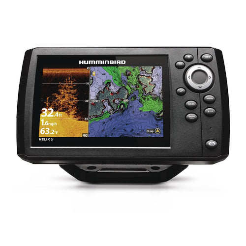 Humminbird GPS Helix 5 G3 Fish Finder with Transducer, Dual Spectrum Chirp Sonar & Down Imaging