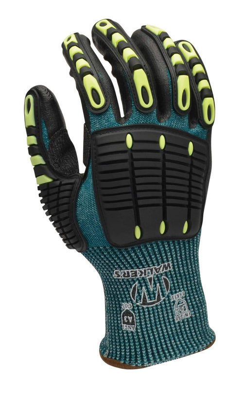 Men's Walker's A4 Impact & Cut Resistant Durable Flexible HPPE Shell Protective Utility Gloves with Foam Palm & TPR Bumpers, Medium