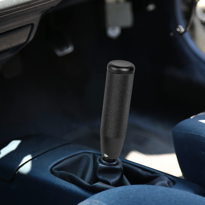 NRG Innovations Universal Aluminum SK-800BK Hidden Gem Short Shift Knob with Thread Adapters, 33mm OD x 120mm H, Black