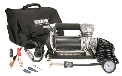 44043 VIAIR 440P Portable Compressor Kit, Black, Tire Pump, Truck/SUV Tire Inflator, For up to 37 Inch Tires