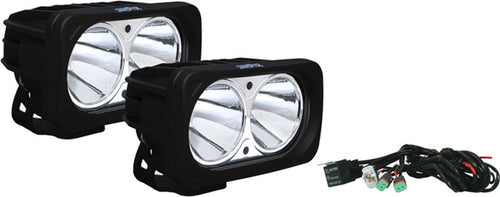 Optimus Black Square Vision X Lighting 9137742 10W LED Flood Light - Pair