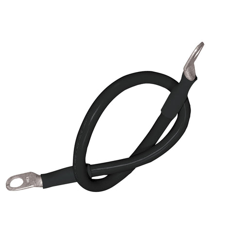 Marine Grade Ancor 189140 Electrical Premium Tinned Boat Battery Cable Assemblies (2-Gauge, Size 5/16 Stud, Black, 18-Inches-Pack)