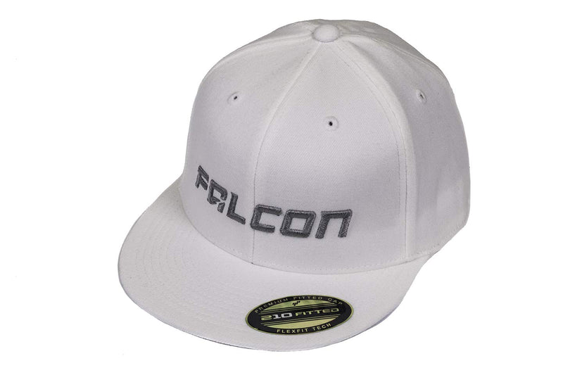 Premium Flexfit Falcon Hat, Flat Visor White - Large/XL