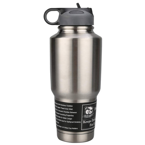 304 Stainless Bulldog Winch 80052-30oz Tumbler Double Wall W/Screw On Flip Up Straw Lid
