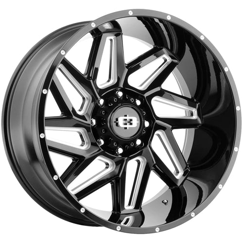 Spyder Vision 361 20x12 8x170-51mm Black/Milled Wheel Rim 20" Inch