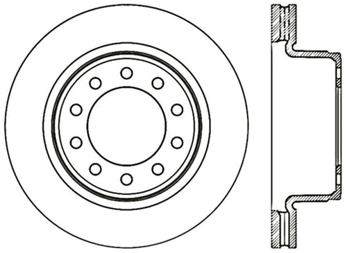 Front Right StopTech 128.67070R Sport Cross Drilled Brake Rotor