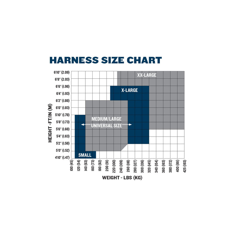 H013002 Werner ProForm F3 Standard Harness, Quick Connect Legs (M/L), 1per Pack