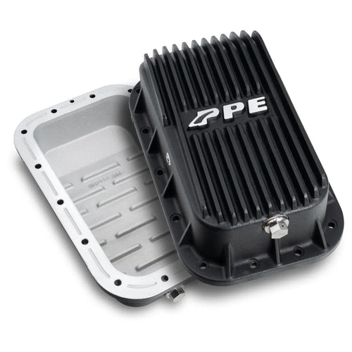 PPE Heavy Duty Cast Aluminum Oil Pan (Black) Compatible for 2012-2018 Jeep Wrangler 3.6L or 2011-2019 Dodge Challenger/Charger 3.6L 214054020