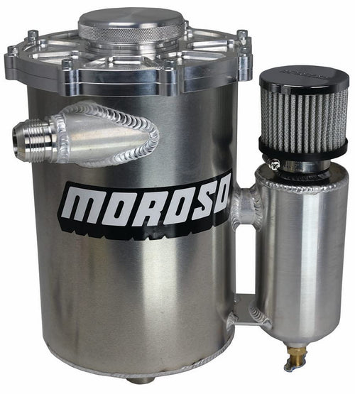 Moroso Dry Sump Tank 22612, 7" OD Split Top, 13" Tall w/Breather Tank, 5 Quart Capacity