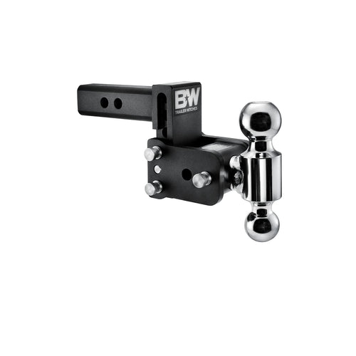 Tow & Stow B&W Trailer Hitches Adjustable Trailer Hitch Ball Mount - Fits 2" Receiver, Dual Ball (2" x 2-5/16"), 3" Drop, 10,000 GTW - TS10033B
