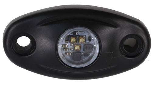 T-H Marine Oval High Intensity Courtesy (Rock) Light - Black Housing - Green LED-Pkgd.