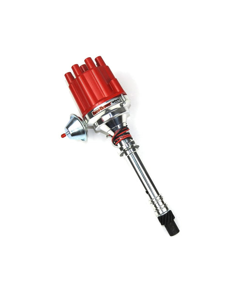 Flame-Thrower PerTronix D100701 Plug and Play Vacuum Advance Red Cap Billet Electronic Distributor with Ignitor II Technology for Chevrolet Small Block/Big Block