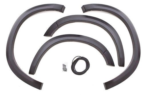 Lund Elite Series SX204T Black Sport Style Textured Front and Rear Fender Flare - 4 Piece